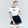 A Wave Women'S Two-Tone Pleated Skirt Black