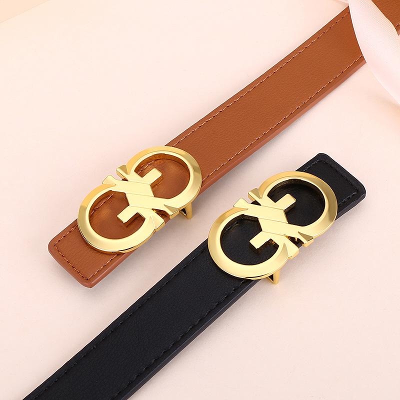 Женский ремень Женские декоративные джинсы с ремнем из искусственной кожи Женский высококачественный простой 8-символьный щит с пряжкой