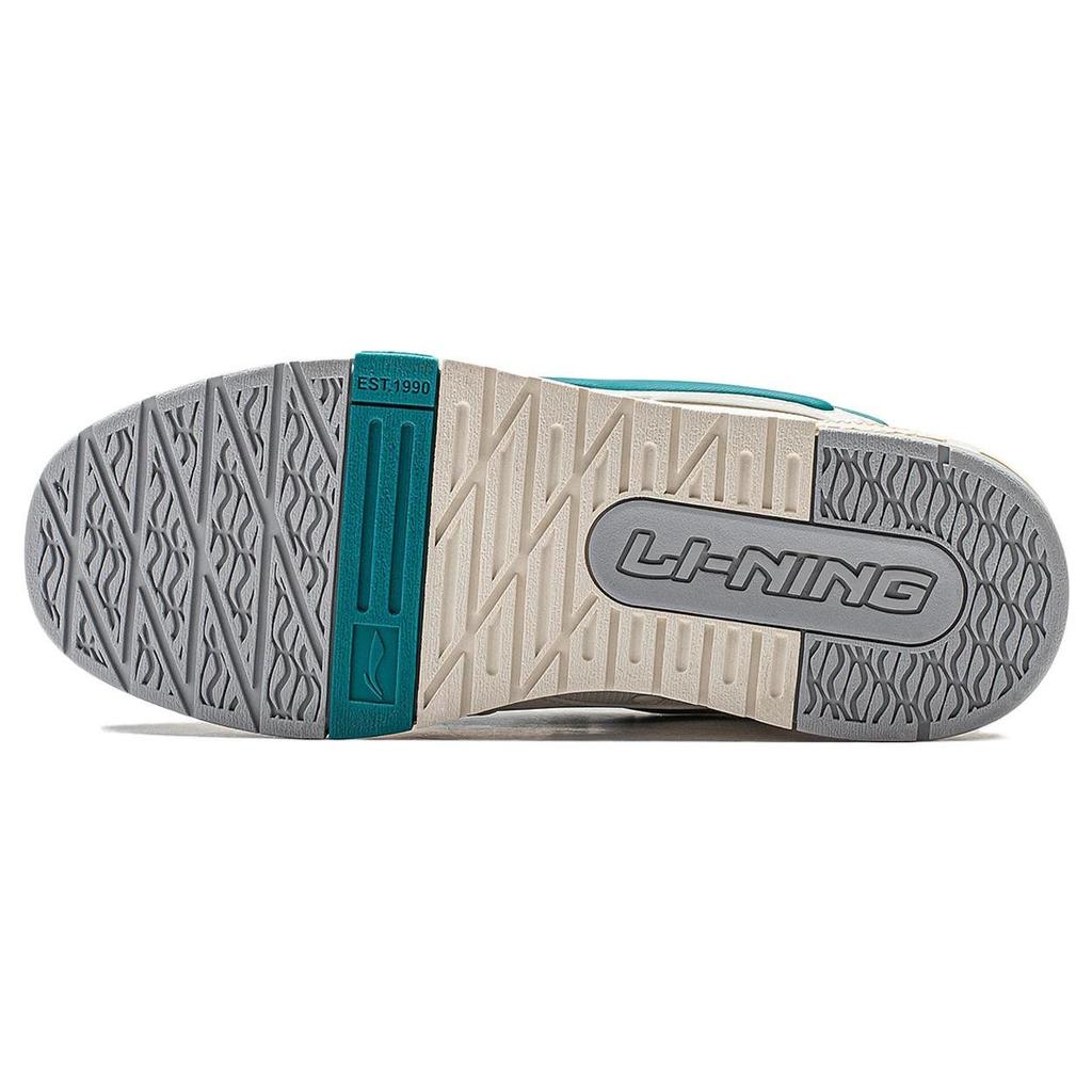 Li Ning Journey V2 Нескользящие, Износостойкие, Легкие Низкие Кеды для Скейтбординга Мужские Бело-Бирюзовые AGCT137-1