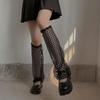 Women Summer JK Fishing Net Long Socks Lolita Style Outdoor Knee High Elastic Leg Warmers for Girl Cool Punk Gothic Socks