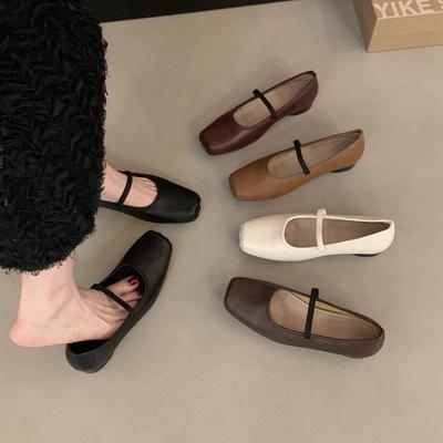 Мода SUOJIALUN Осень Новые Бренд Женские Туфли Лоферы Модные С Круглым Носком Мелкие На Слипонах Туфли Мэри Джейн На Низком Каблуке Платье Одинарные Туфли