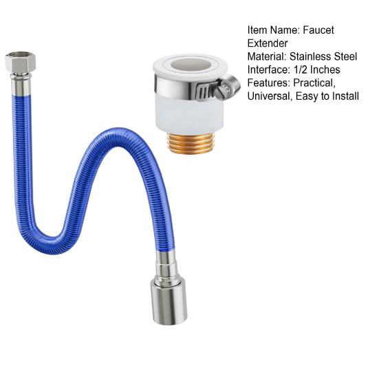 Вращающийся на 360 градусов удлинитель для смесителя Гибкая конструкция шланга Свободно изгибается Герметичный Универсальный Простота установки