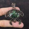 Cuprite Chrysocolla Pendant Copper Wire Wrapped Gemstone Pendant Copper Jewelry Tortoise Pendant Handmade Pendant Wire Wrap Jewelry For Gift