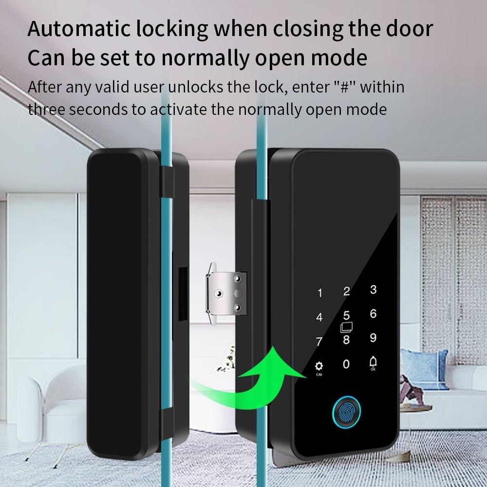 Умный замок на стеклянную дверь с отпечатком пальца, приложение, Bluetooth, электронный замок, система контроля доступа для дома и офиса
