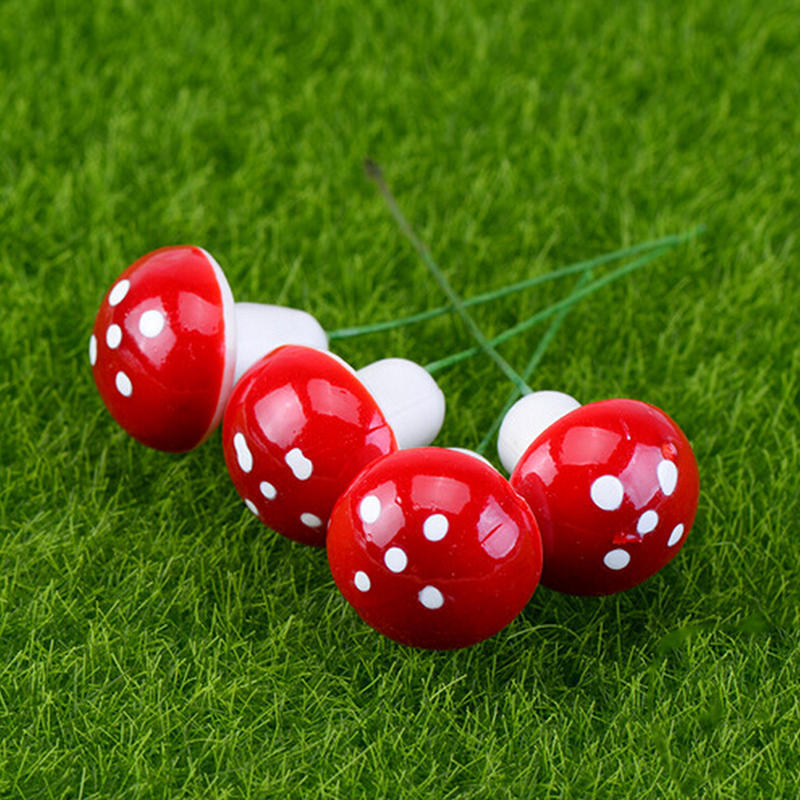 Мини-цветной грибной садовый декор, мини-цветочный горшок, кукольный домик для феи своими руками