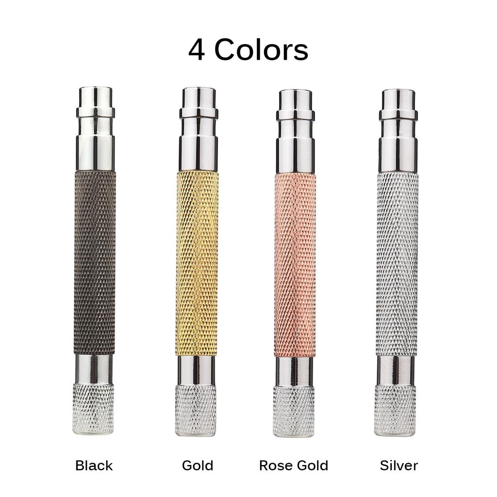 Ручка для бритья для бритвы с двойным лезвием, безопасная бритва для бороды из нержавеющей стали, сменная бритва