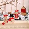 Christmas Painted Wooden Pendant Christmas Decorations Christmas Tree Twine Pendant Christmas Distribution Small Gifts