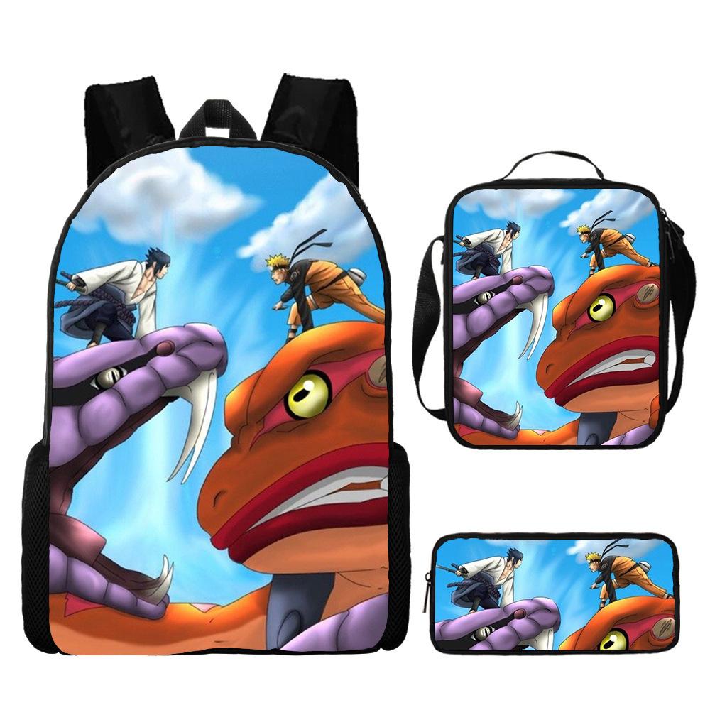 Naruto Naruto Surrounding Primary School Bag Cartoon Animation Backpack Satchel Pencil Case