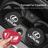 2Pcs Car Suede Coaster Anti-Slip Water Cup Pad Accessories For Lexus F SPORT GS GX IS LS LX CT LC LBX NX RX 350h 450h ES UX 300e