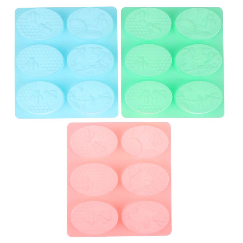 6 силиконовых форм для мыла в форме пчелы, овальные формы ручной работы, формы для цветов, формы для торта своими руками