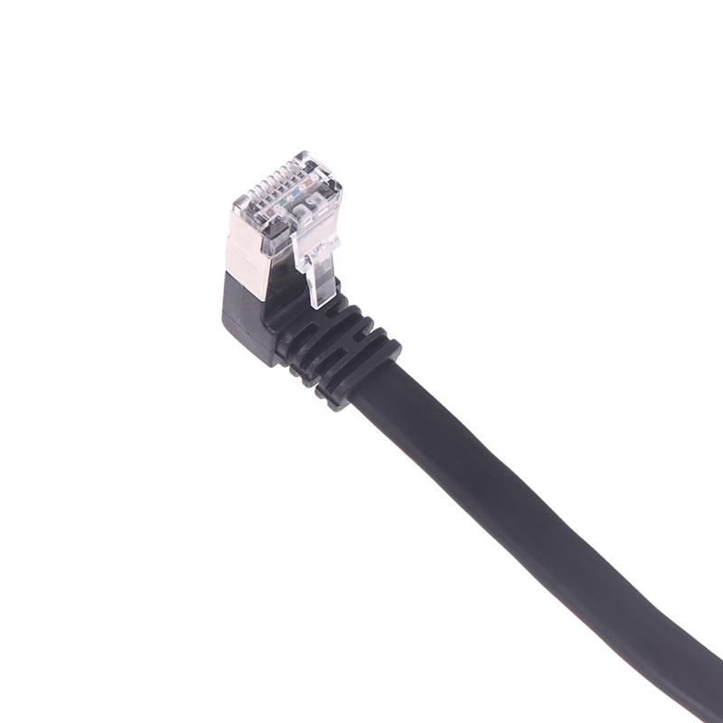 Сетевой удлинительный кабель Cat7 90 градусов Плоский Ультра 10G Угловой Сетевой провод Rj45 Папа к маме Адаптерный шнур