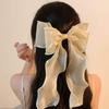 1 Pcs Fashion Solid Large Bow Ribbon Barrettes Hair Clips For Women Girls Party Hair Accessories