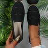 Женские модные однотонные туфли на плоской подошве с круглым носком, без шнуровки, дышащая мягкая подошва, легкая эластичная вязаная верхняя универсальная повседневная обувь