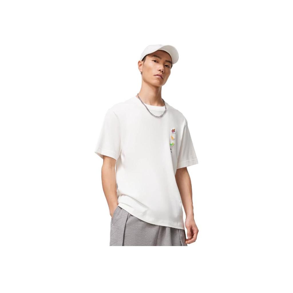 Футболка Li Ning Sports Lifestyle Series Casual с коротким рукавом и прямым кроем, мужская, цвет не совсем белый ATST809-1