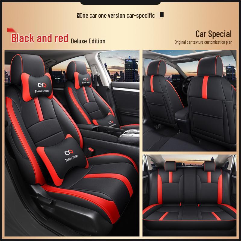YDG Custom Sports Leather Seat Cover for Honda Civic - All-Season Cushion Pad.