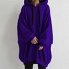 Women's Fall Hooded Drawstring Sweatshirt Jacket Long Sleeves Pocket Zipper Placket Sweatshirt Large Size S-5XL