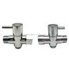 Modern Wall-mounted Chrome T-Adapter Shut-off Valve Horizontal Spray for Bathroom Toilet Bidet Brass