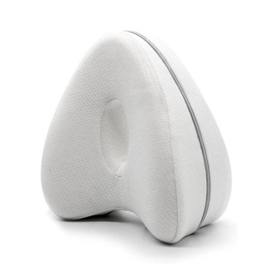 Leg Knee Pillow Memory Foam Leg Pillow with Elastic Strap Ergonomic Knee Cushion with Washable Cover for Side Sleepers Soothing Pain Relief