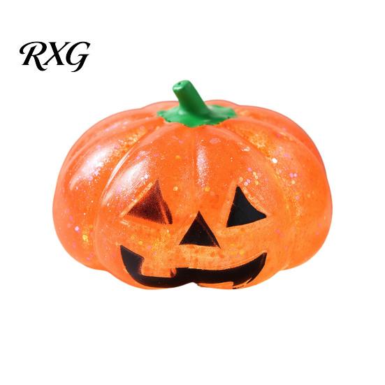 Elastic Fidget Toy 1/2/3Pcs Halloween Pumpkin Stress Relief Toy, Creepy Head Squeeze Glitter Ball for Kids Adults, Party Favors Decompression