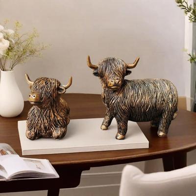 Фигурка горной коровы из смолы, идеально подходит для украшения вашей гостиной, спальни, офисного стола, шкафов или книжной полки. Уникальные празднования новоселья