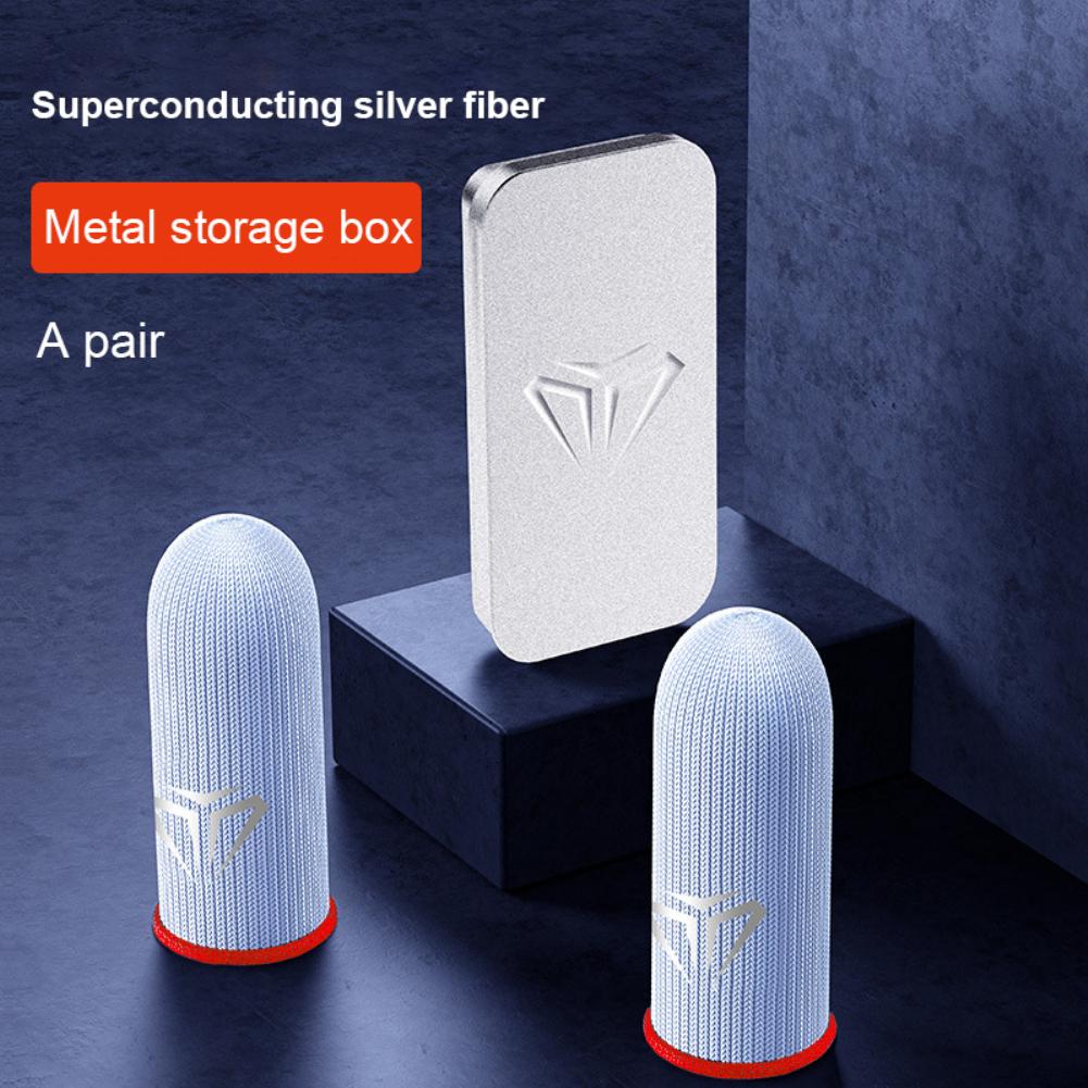 Игровой рукав с игровым пальцем, набор игровых пальцев, перчатки из ледяного шелка из куриного волокна, дышащий, защищенный от пота чехол на палец