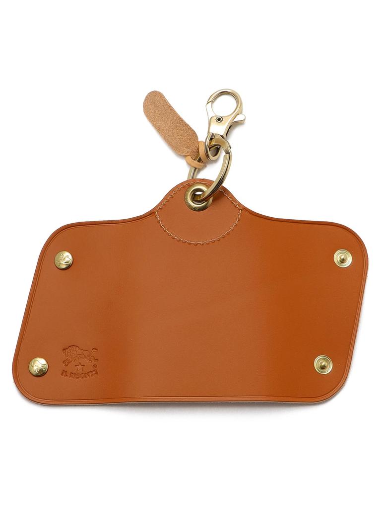 Key Case Leather Genuine Leather Cowhide Unisex Discolored Brown Brown [IL BISONTE] Women's Men's