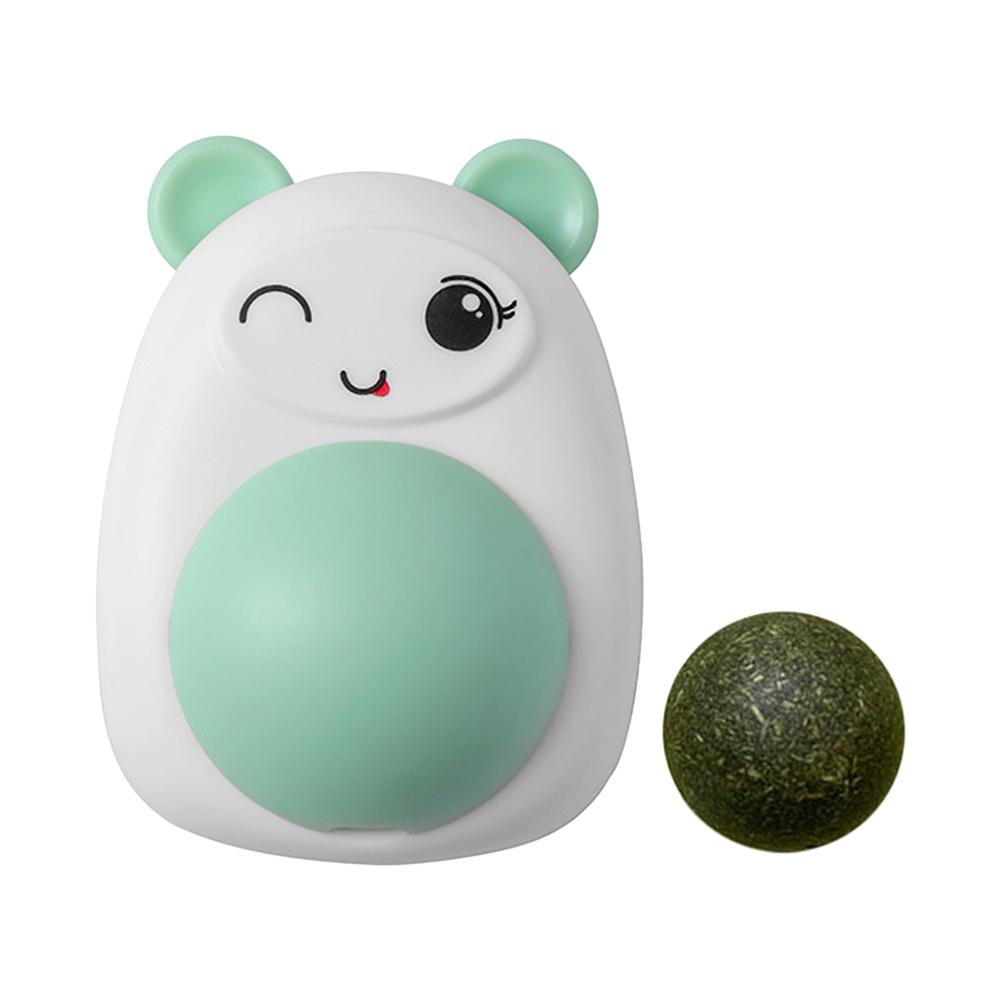 Пластиковая игрушка для чистки кошек с прозрачной крышкой, съедобные шарики с кошачьей мятой, вращающиеся, игрушка-шарики с кошачьей мятой для домашних животных, лакомства, принадлежности