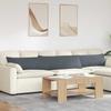 Sofa Cushions 2 Pieces Dark Gray 200 x 40 cm Cord Fabric