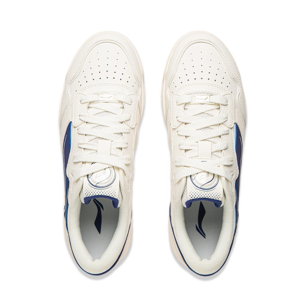 Li Ning Moon White 3 Скейтбордические кроссовки Мужские Низкие Бело-синие AGCV077-8