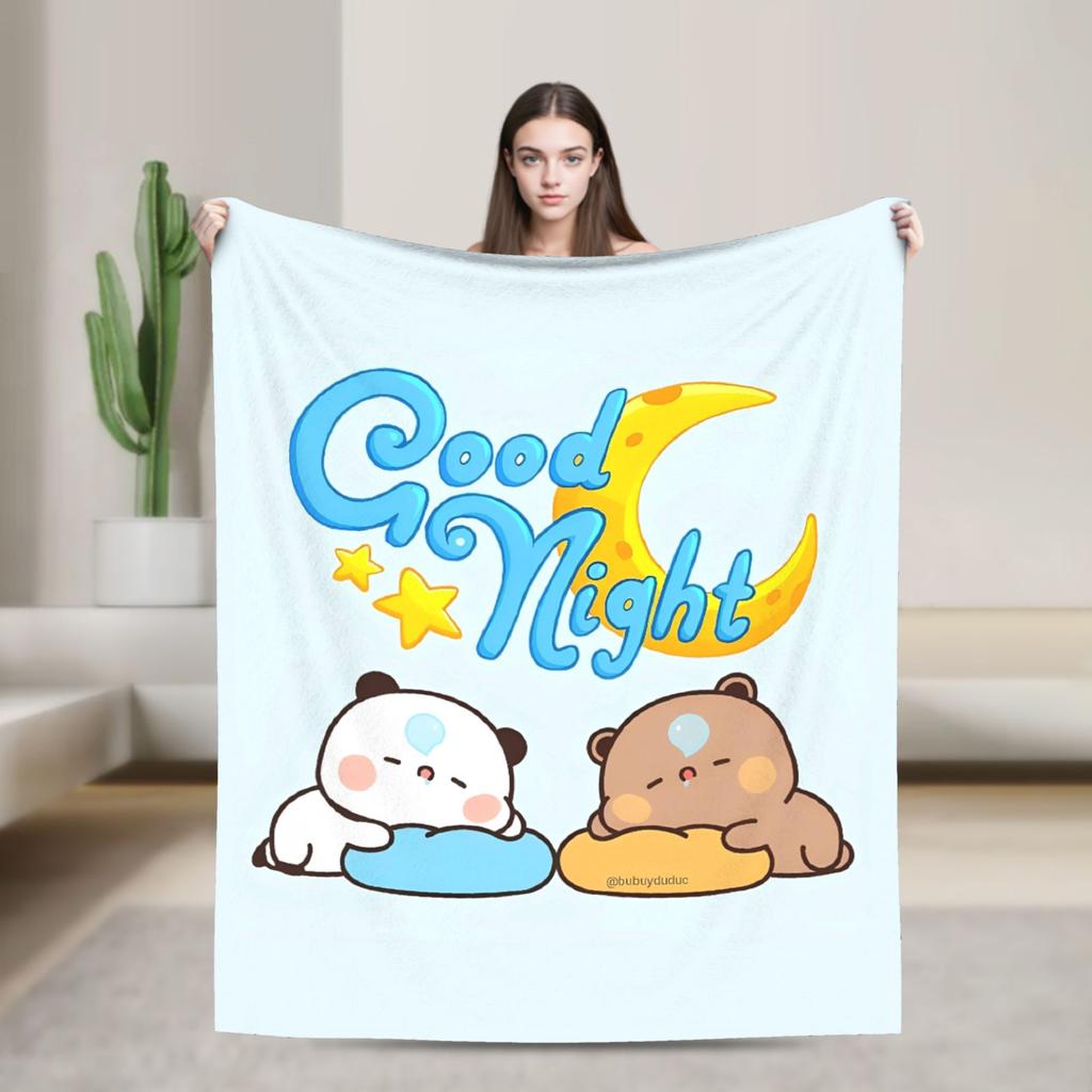 Soft BlanketGirls Boys Camping Bubu Dudu Flying Throw Blanket Flannel Bedspread For Couch Chair Sofa Bed Fashion Sofa Bed Cover