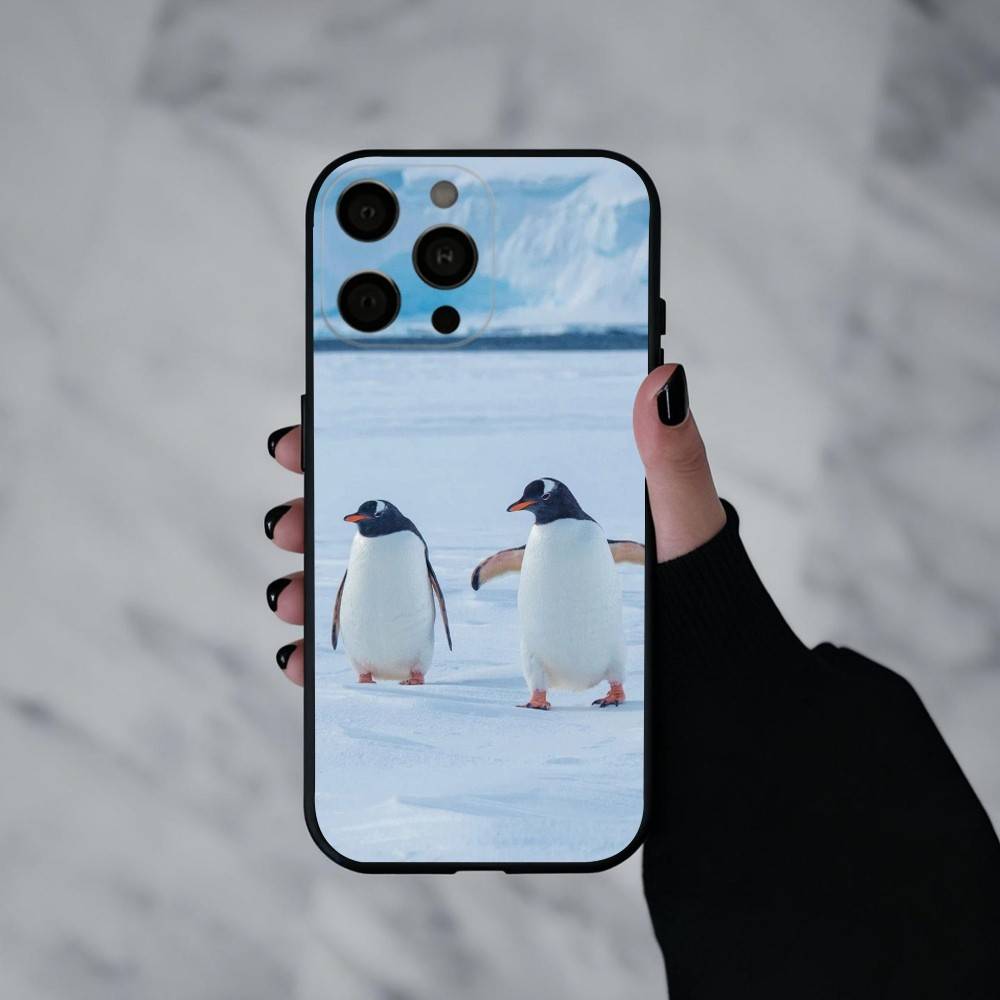 Чехол для телефона Animal P-Pingu Пингвин Для iPhone 17pro,16,15,14,13,12,11 Plus,Pro Max,XS,Мягкий силиконовый черный чехол