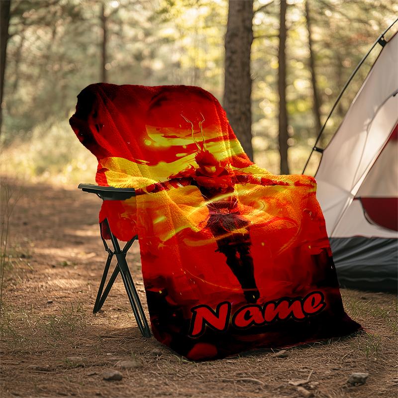 Personalized Custom Name Blanket - Black Myth Wukong Game Print Design,Blanket for Sofa,Bed,Travel,Camping - Soft and Warm, Great Gift