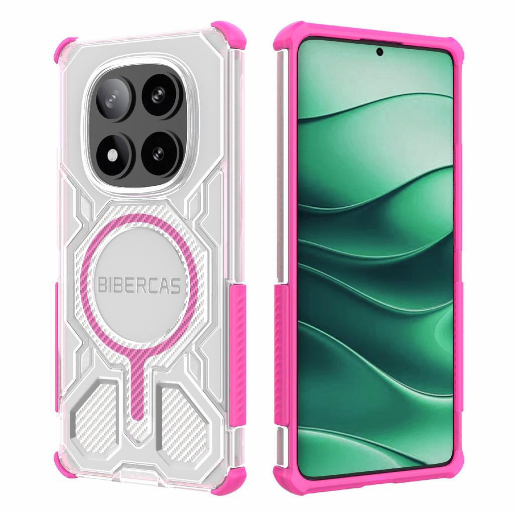 BIBERCAS J-16 Transparent Series For Xiaomi Redmi Note 14 Pro 5G Case Compatible with MagSafe TPU+PC Phone Cover