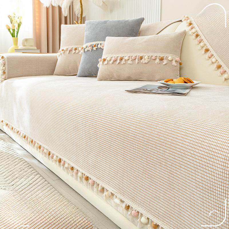 Cream Style Chenille Sofa Cushion Four Seasons Universal New Non-Slip Seat Cushions Sofa Cover Backrest Cover Towel