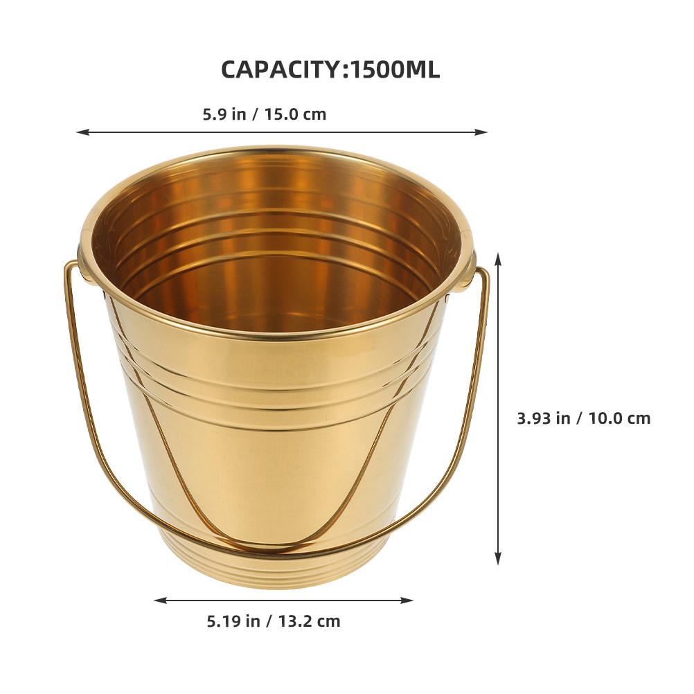 Premium Thick Stainless Steel Ice Bucket Heavy Duty Smooth Finish Large Opening Multi Functional Bar Supply for Beer Bottle Wine