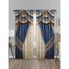 2pcs Digital Printed Curtains With Modern Retro High-Grade Polyester Fiber,Household Decor Pole Top Drapes For All Season