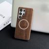 Подходит для Samsung S25ULTRA Эластичная застежка Чехол для мобильного телефона Металлическая рамка Односторонняя задняя панель из персикового дерева Противоударный защитный чехол