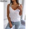 Women's Fashion Casual Summer Spring Solid Color Print Sleeveless V-Neck Blouses & Shirts