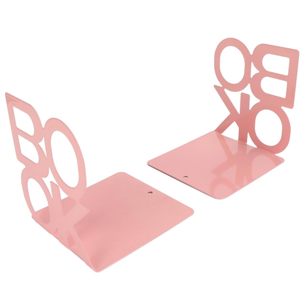 Book Support Organizer Metal Non Slip Heavy Duty L Shape Book Stopper for Shelf Cabinet