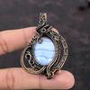 Blue Lace Agate Pendant Copper Wire Wrapped Pendant Handmade Copper Jewelry Very Pretty Gemstone Pendant Wire Wrap Jewelry Pendant For Gift