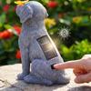 Солнечная полимерная статуэтка собаки со светом, уличный водонепроницаемый светодиодный декор для сада, патио, двора, газона, скульптура для ландшафта