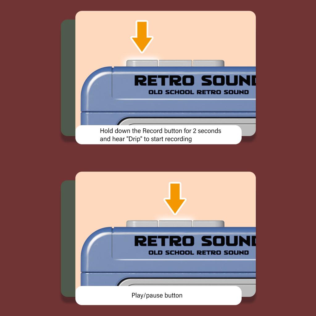 Мини Винтажный Кассетный Плеер Портативный Музыкальный Диктофон Музыкальный Плеер Брелок Крепление Записываемая Музыкальная Шкатулка Подвески