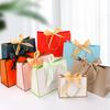 1 шт. Подарочный пакет Многоцветный подарочный бумажный пакет для пижам одежды Крафт-бумага Книги Бант Лента Портативный с ручкой