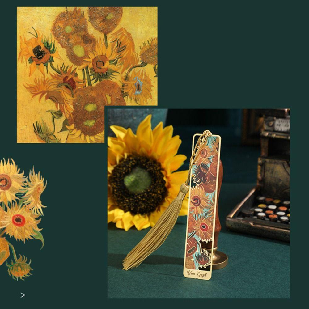 Student Gift Reading Book Clip Painting Pagination Mark Creative Metal Bookmark