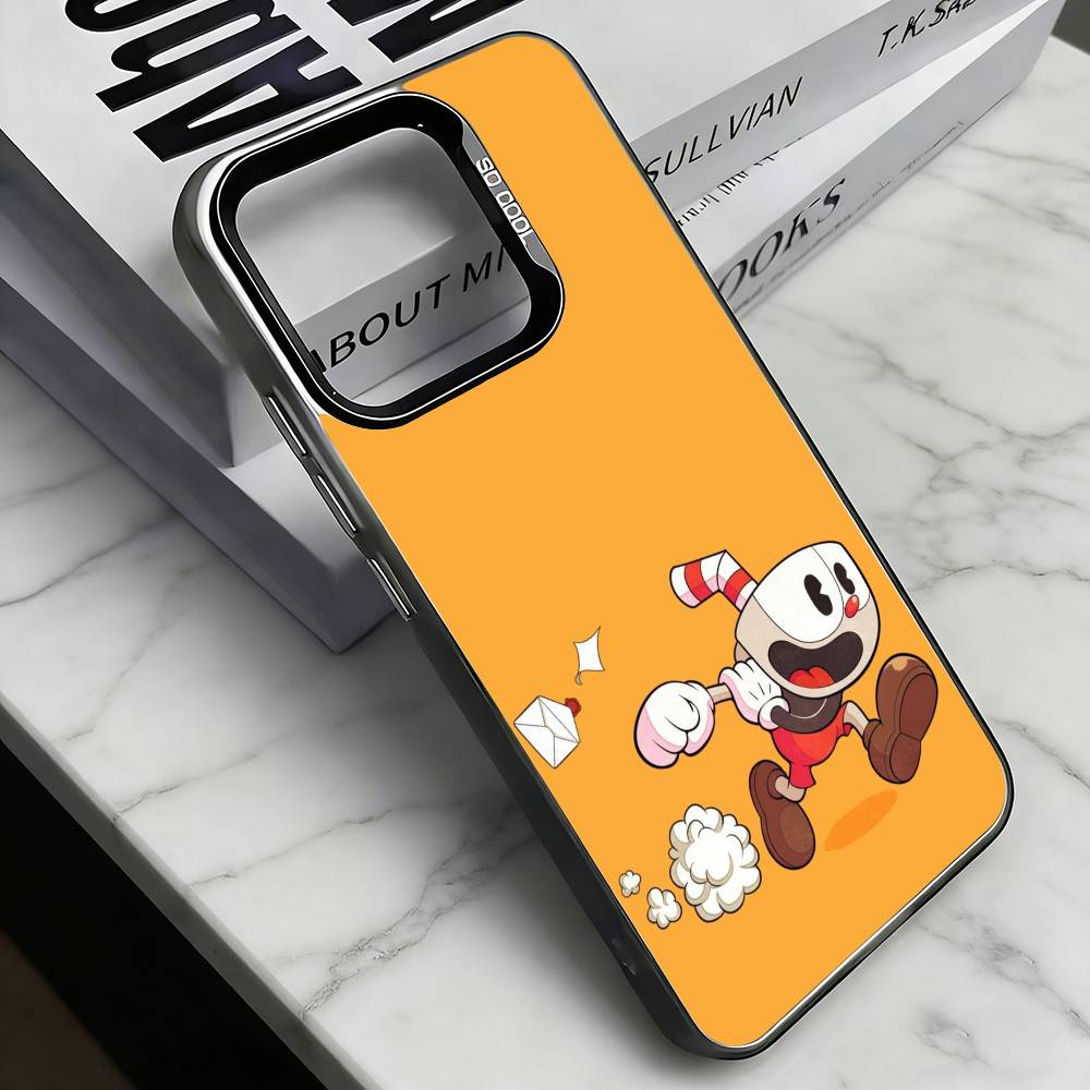 Игра Cuphead Чехол для телефона для iPhone 17,16,15,14,13,12,11 Plus,Pro Max,XS,Цветной Серебряный Покрытый Внутренний Чехол