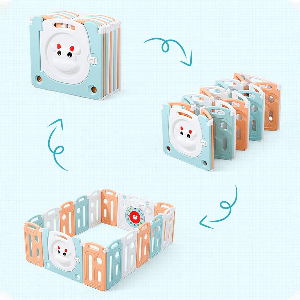 Home Baby Play Fencing High Stability Foldable Storage Infant Safety Activity Center Fence 20+2