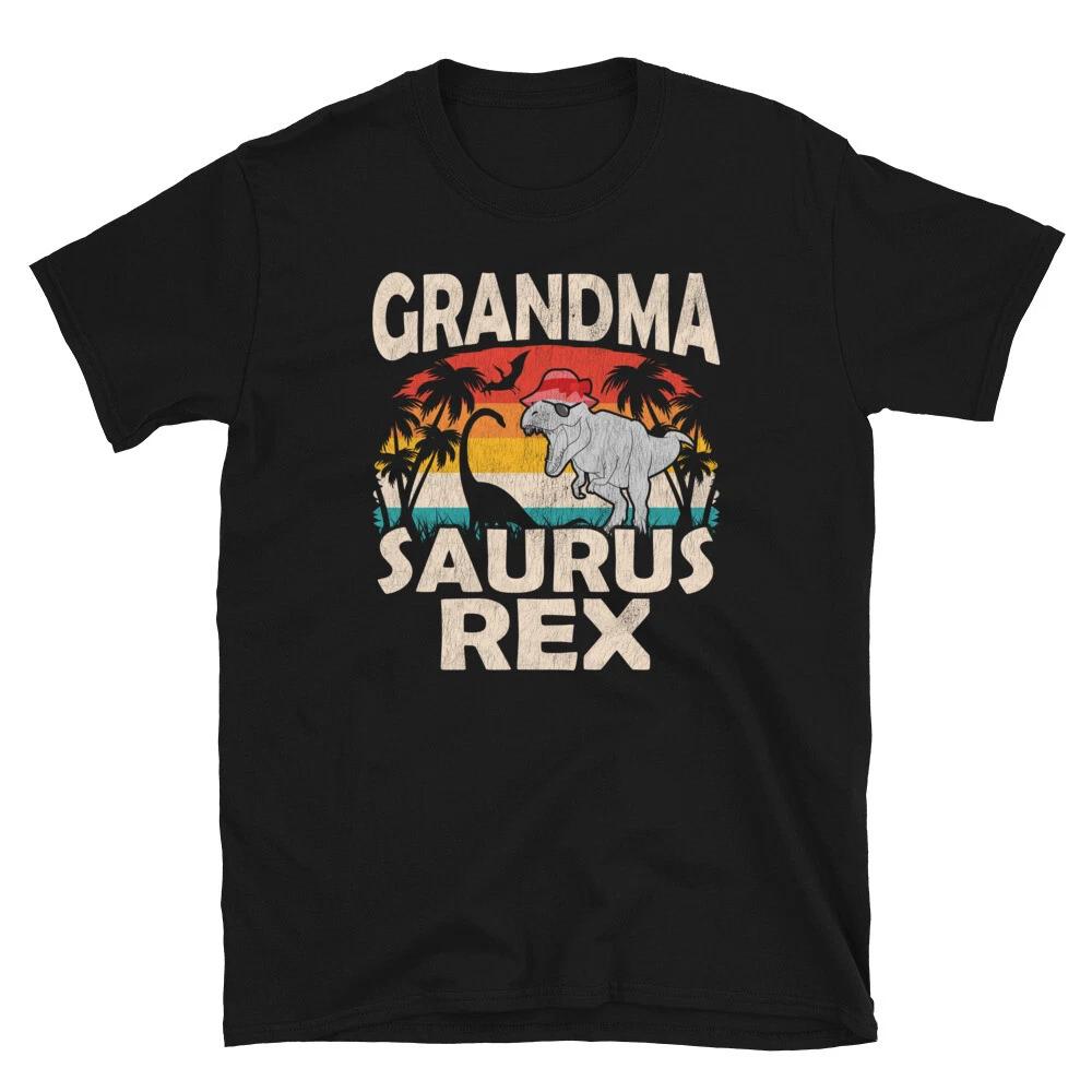 Grandma Saurus Rex Funny Dinosaur Tyrannosaurus Vintage Style Unisex T-Shirt
