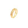 Trendy High-End Zircon Double-Layer Adjustable Open Ring for Women