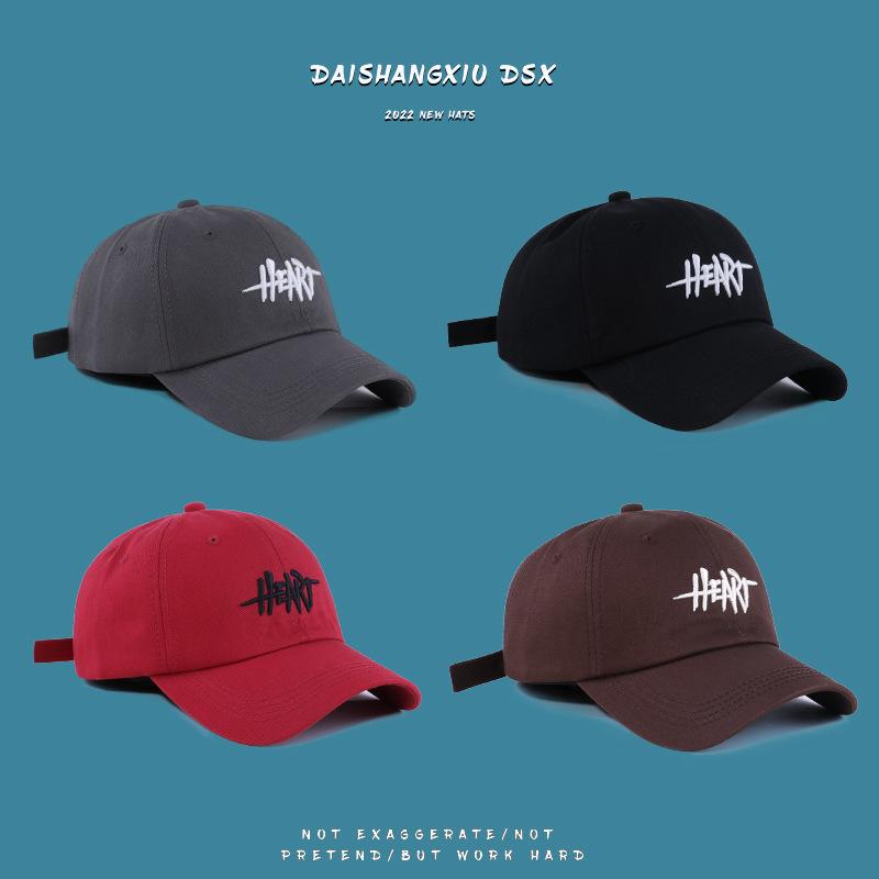 Embroidered baseball cap sun protection soft top visor hat small baseball cap men
