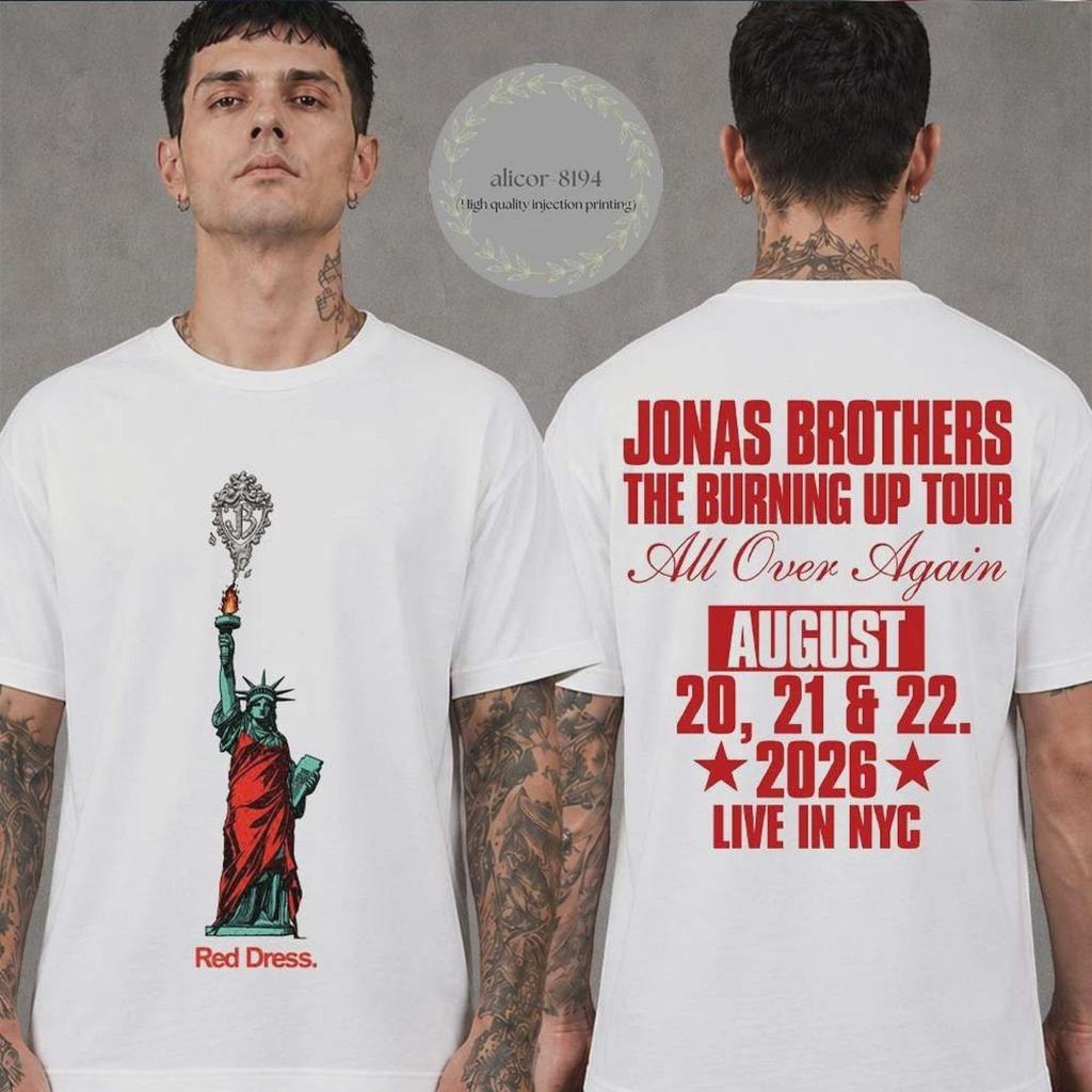 Jonas Brothers Comfort Colors Shirt, JB Tour Tee, Burning Up Tour Shirt, NYC Concert Tee, Music Fan Gift, Vintage Band Shirt